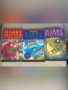 Harry Potter Soft Cover Books 1-3 First Three - The Philosopher’s Stone Etc EUC
